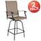 Flash Furniture 2PK Outdoor Stool - 30 inch Patio Bar Stool, Brown 2-ET-SWVLPTO-30-GG - alternate 3